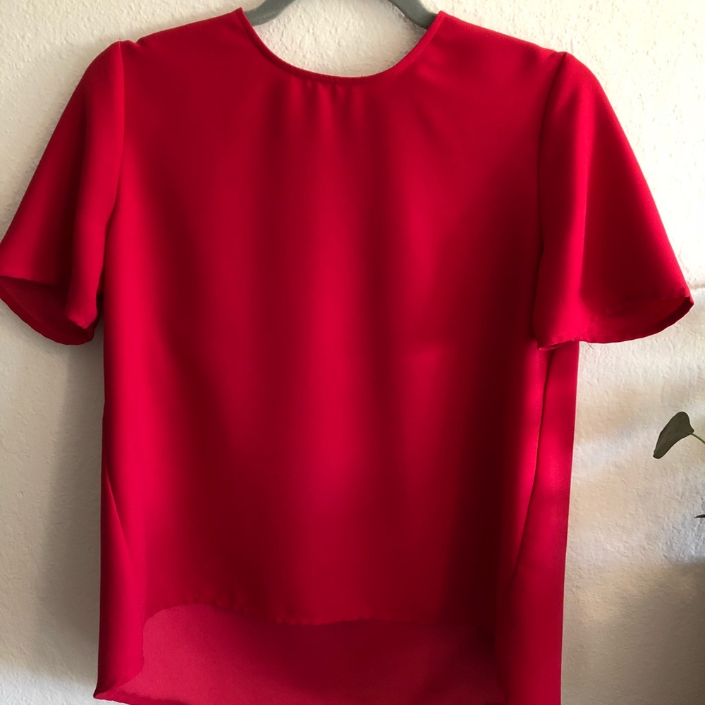 Red High Low Top